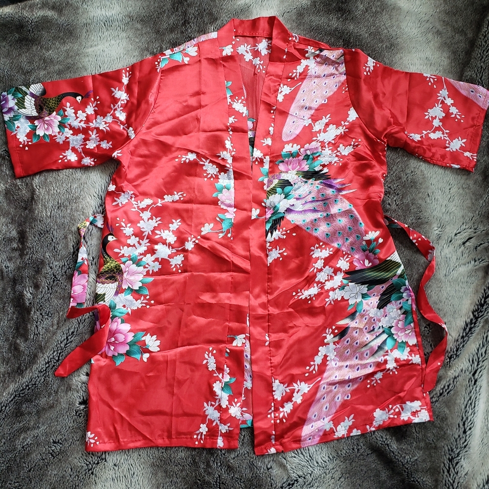 New Silk Satin Robe - Picture 2 of 2
